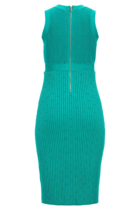 ELANDRA DRESS SWEATE POMPOM GREEN 2