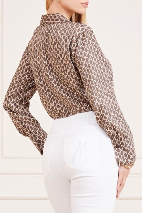 LISA SHIRT POPELINE GENERAL BROWN BUTTON-DOWN BUFFY 2