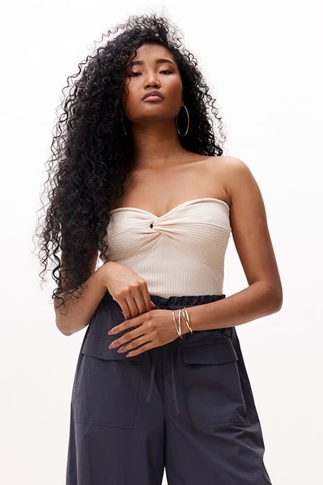 TWISTED KNIT TOP WHISPER WHITE 1