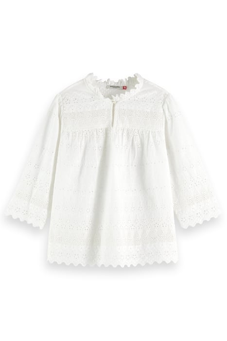 BRODERIE ANGLAISE TOP OFF WHITE 4