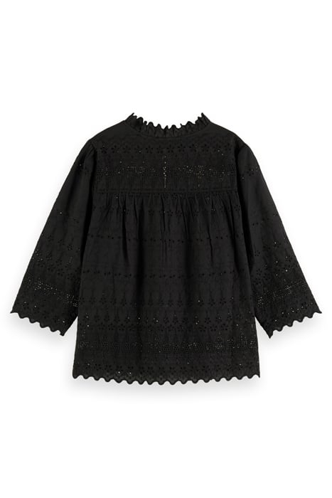 BRODERIE ANGLAISE TOP BLACK 5