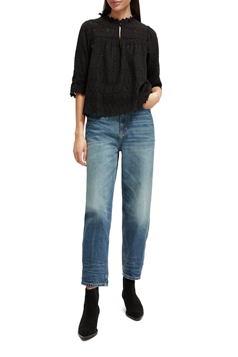 BRODERIE ANGLAISE TOP BLACK 3