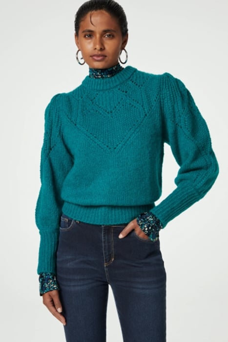 CATHY PULLOVER KEEP IT TEAL 1