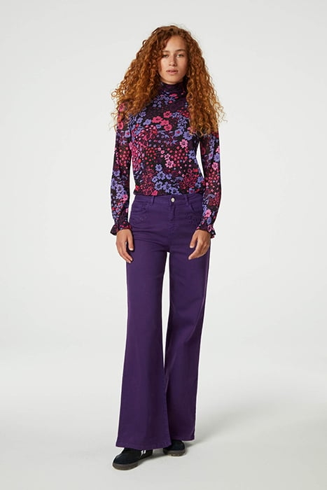 JOHANNA TOP BLACK/BUBBLE GUM PIN 2