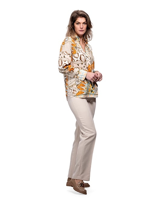 BLOUSE LIEGE ORANGE AND SNAKE 5