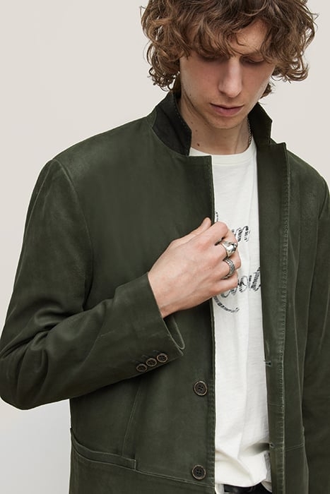 GARMENT WASHED SLIM FIT TURTLE GREEN 3