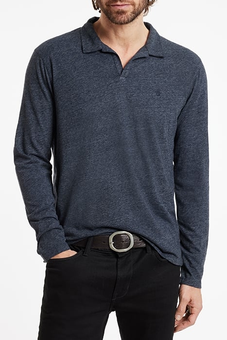 MERCURY LS POLO IN PLAITED NAVY 1