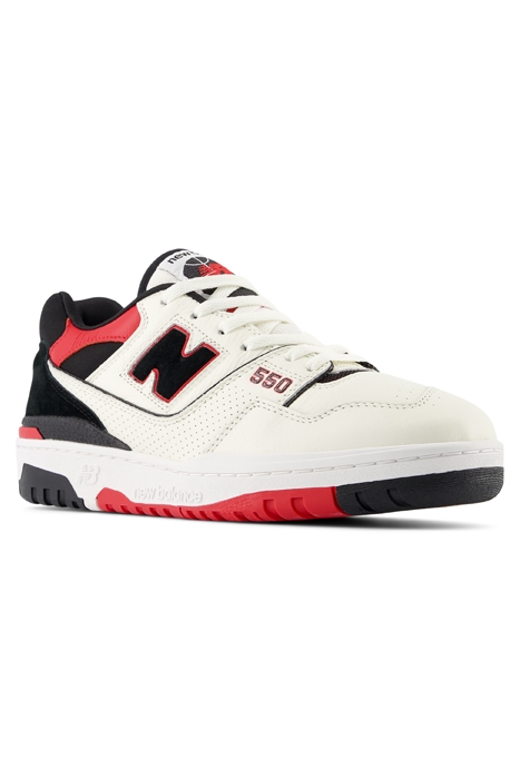 BB550STR SNEAKERS IN WHITE BLACK AND RED 2