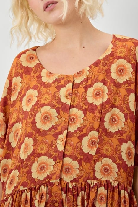 OVERSIZED PRINTED MIDI DRESS ANEMONE RETRO 6