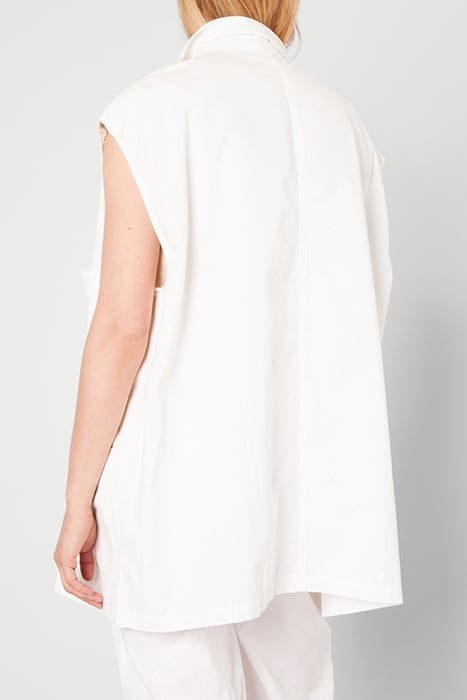 SLEEVELESS JACKET WITH SHIRT COLLAR BLANC 2