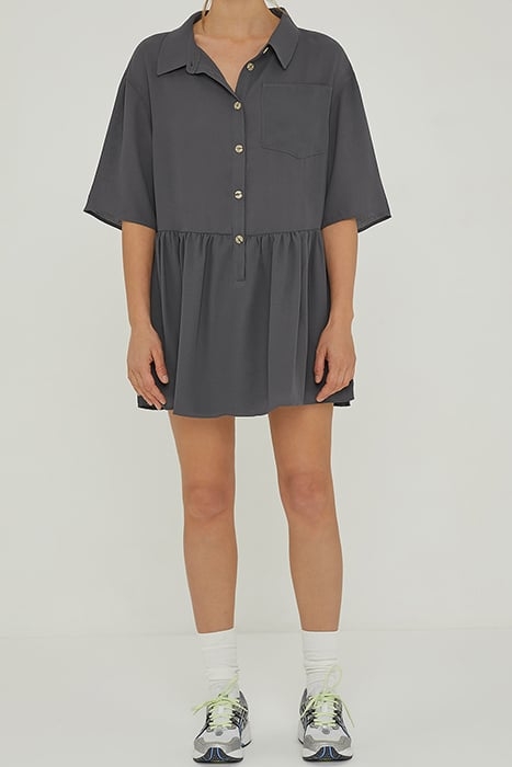 LOOSE MINI DRESS ZINC 1