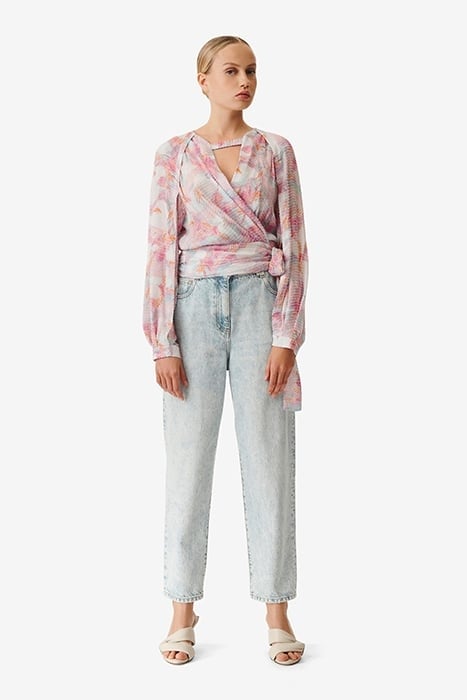 FREDDI BLOUSE IN LIGHT PINK MULTICO 1