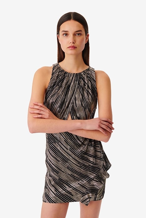 DORLIA DRESS IN BLACK/GOLD 1