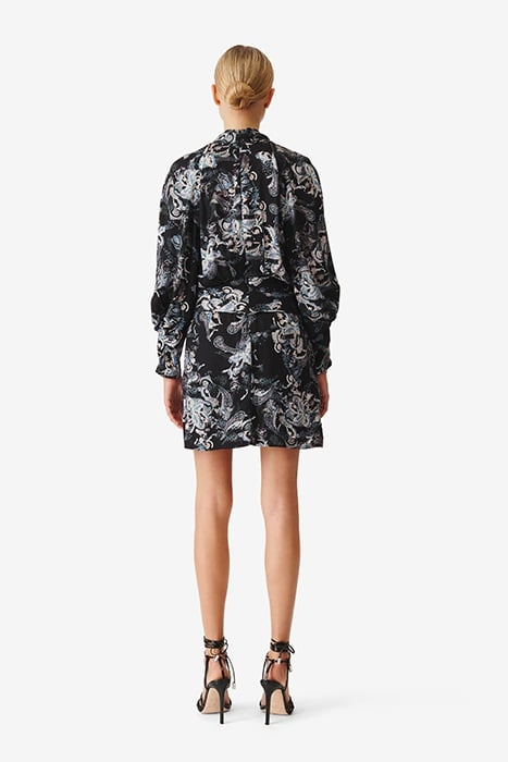 CAMOLLA DRESS IN BLACK MULTICO 3