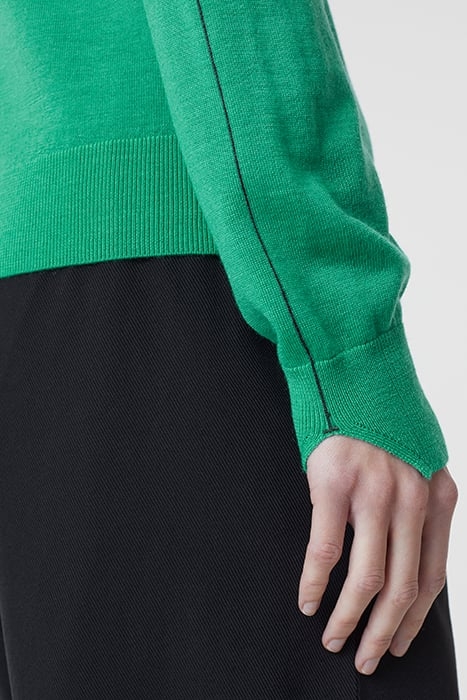 CREW NECK LONG SLEEVE KNITS NEW GREEN 7
