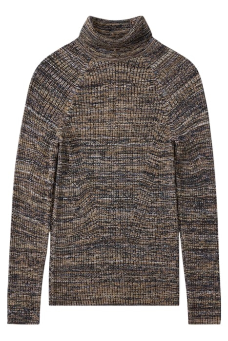 RIB TURTLENECK KNITS BLUE HEATHER 4