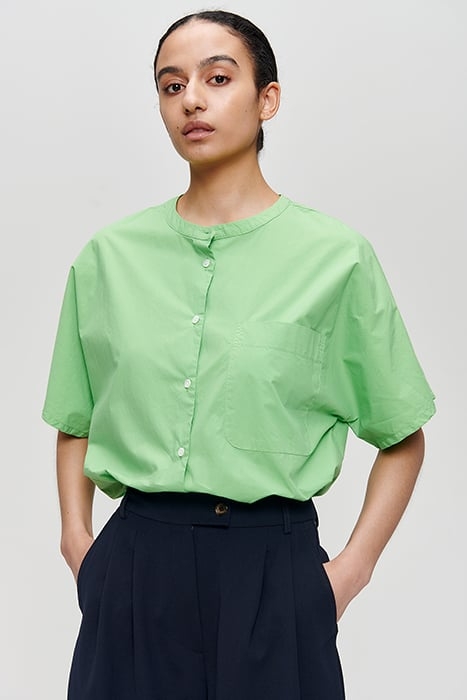 BOXY ORGANIC COTTON TOP GRASS GREEN 1