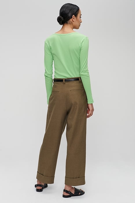 HENLEY RIB TEE GRASS GREEN 2