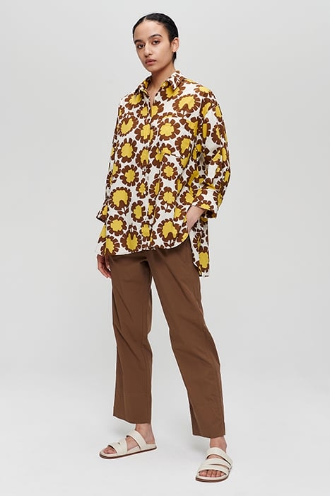 COTTON PRINTED SHIRT YELLOW 3
