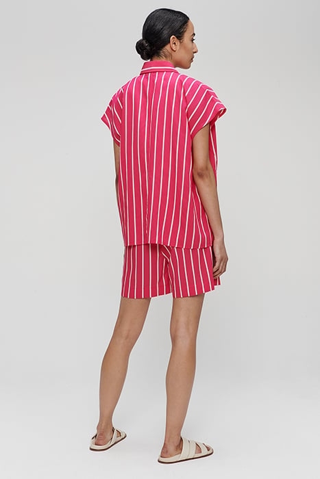 STRIPED OVERSIZED TOP CARMINE ROSE 3