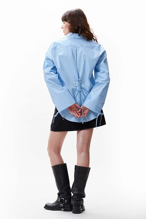 RELAXED BLOUSE WITH CUFF DETAILS POWDER BLUE 3