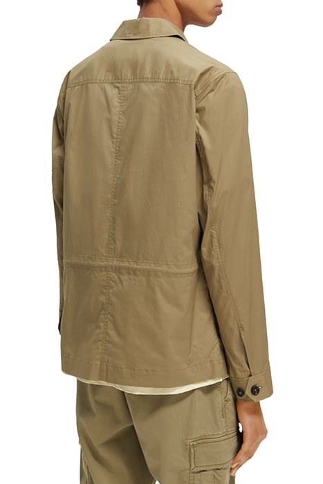 LIGHTWEIGHT POPLIN ARMY JACKET KHAKI 2