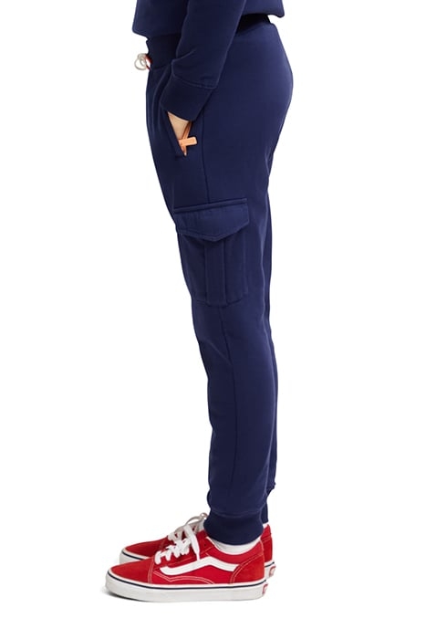 BOYS CARGO SWEATPANTS IN ORGANIC COTTON MARINE BLUE 6