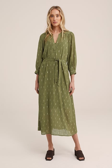 DRESS MID LENGTH OLIVE GREEN 1