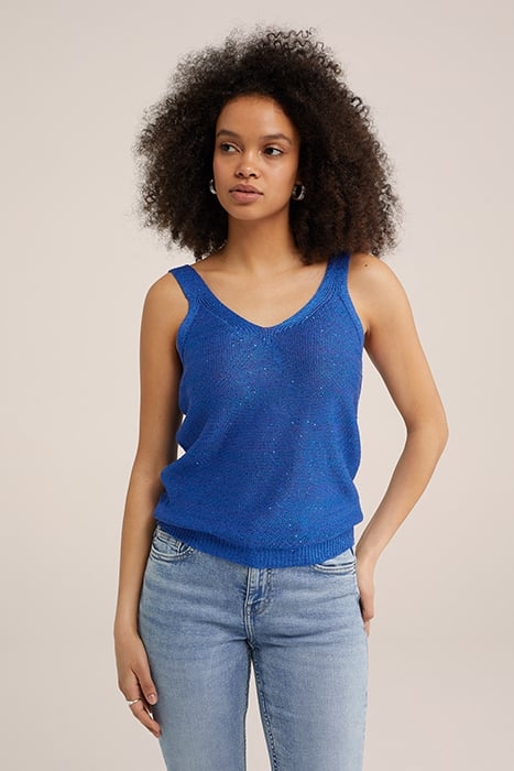 KNITTED PULLOVER COBALT BLUE 1