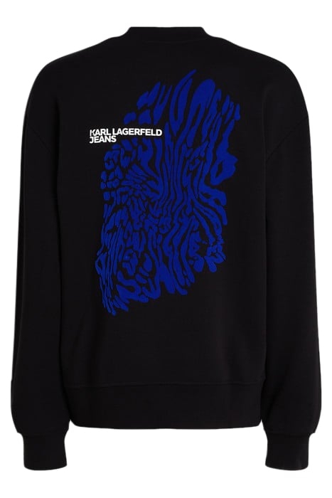 KLJ RELAXED ANIMAL PRINT SWEAT BLACK 2
