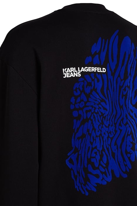 KLJ RELAXED ANIMAL PRINT SWEAT BLACK 4