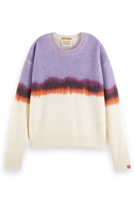 FUZZY COLOURBLOCK PULLOVER PURPLE OFFWHITE GRADIENT 4
