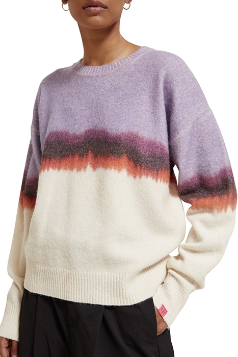 FUZZY COLOURBLOCK PULLOVER PURPLE OFFWHITE GRADIENT 6