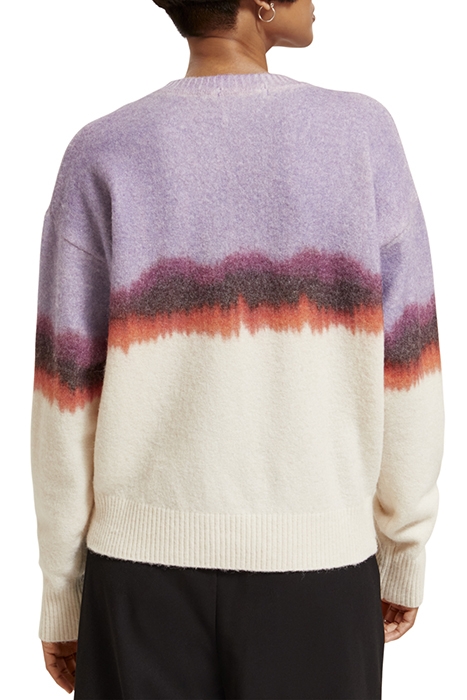 FUZZY COLOURBLOCK PULLOVER PURPLE OFFWHITE GRADIENT 2