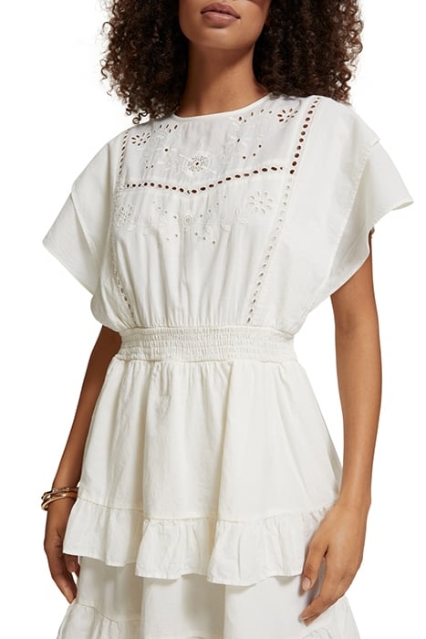 MINI DRESS WITH BRODERIE ANGLAISE SOFT ICE 6