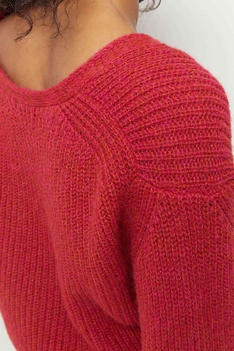 THOM - REVERSIBLE FUCHSIA KNITTED CARDIGAN 6