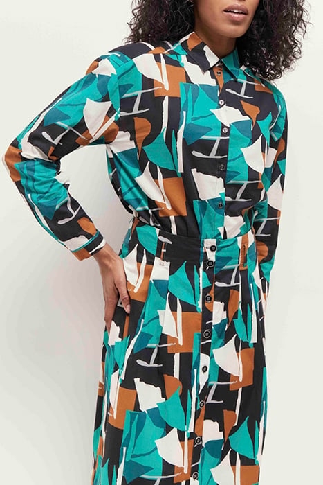 CAPEYA - GREEN GRASS SHIRT WITH ARTY ABSTRACTION PRINT 4