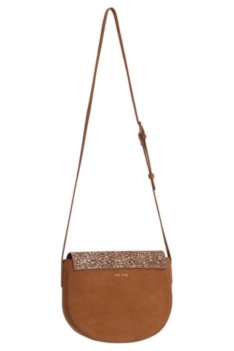 ALIBY - CARAMEL SATCHEL BAG IN CERTIFIED NUBUCK LEATHER WITH 2