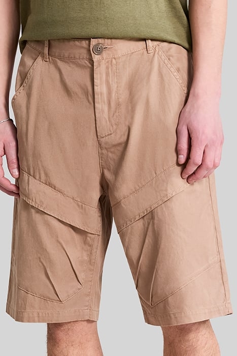 BEIGE CARGO CROPPED BERMUDA SHORTS 4