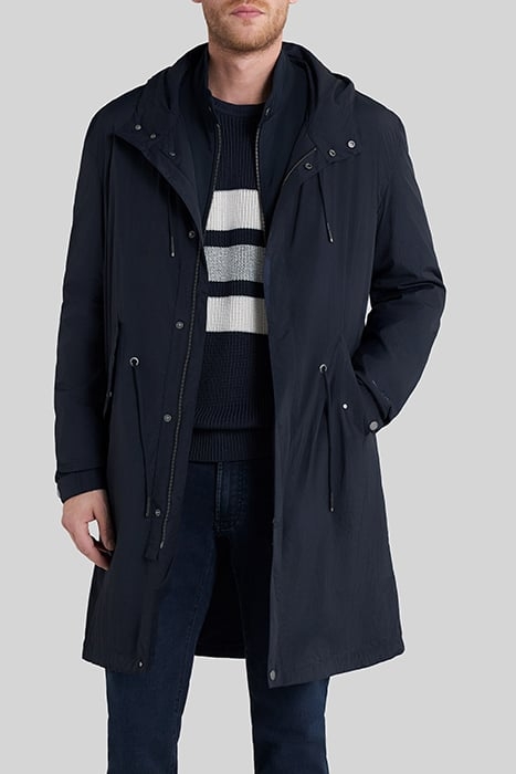 NAVY NYLON PARACHUTE-STYLE 2-IN-1 PARKA 1