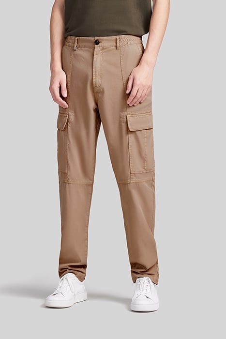 BEIGE LYOCELL® CARGO TROUSERS 1