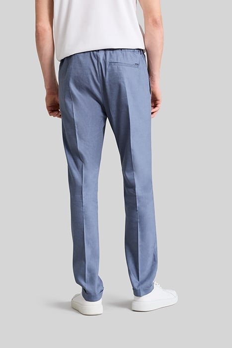 LIGHT BLUE LINEN BLEND JOGGERS 2