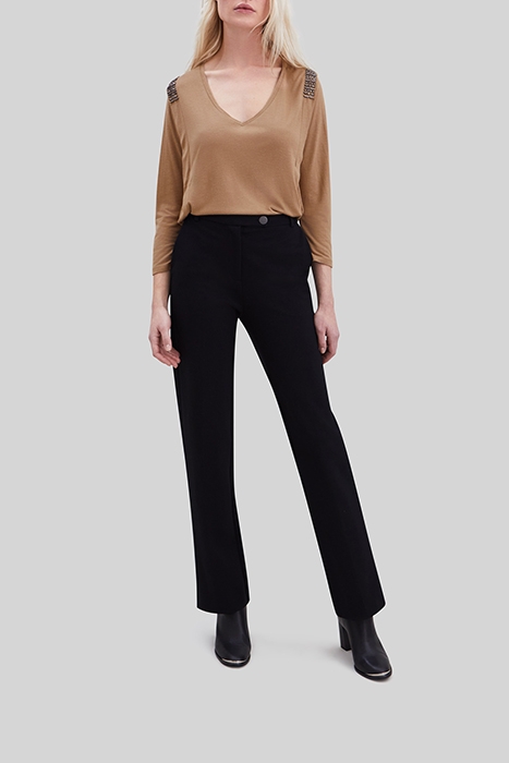 CAMEL LUREX T-SHIRT WITH BEADED SHOULDERS 3