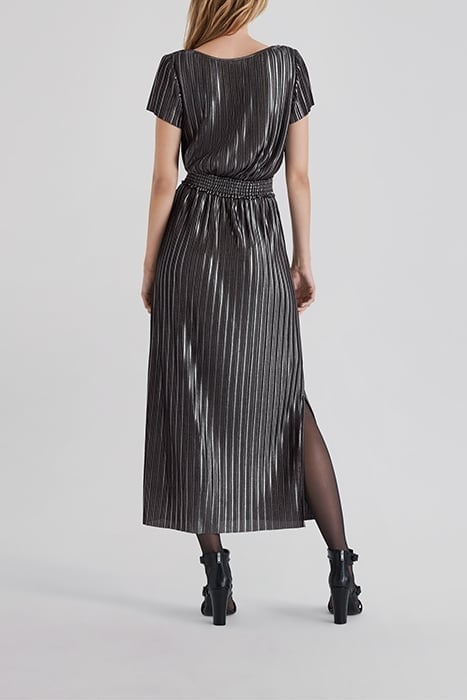 SILVER PLEATED LONG DRESS 2