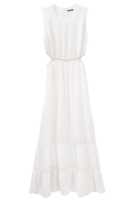 RECYCLED WHITE LONG DRESS 3