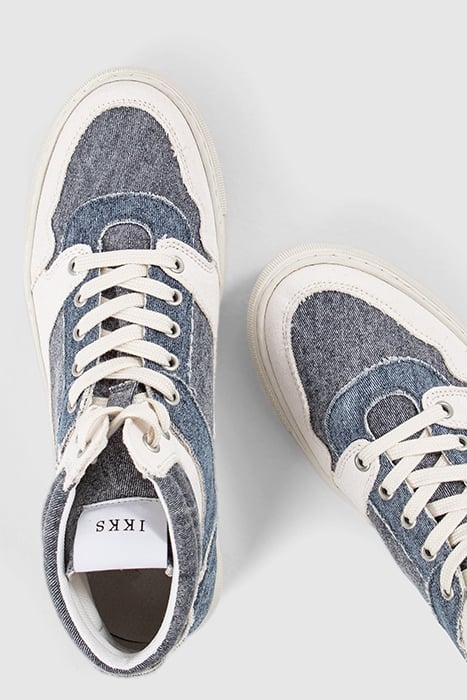 BLUE DENIM CANVAS TRAINERS 7