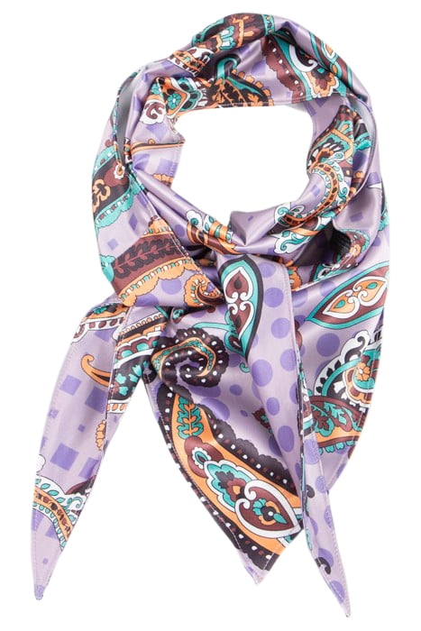 MARSHMALLOW SCARF WITH XL PAISLEY PRINT 1