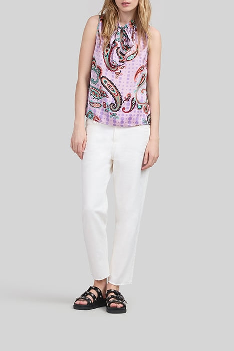 MARSHMALLOW RECYCLED TOP WITH XL PAISLEY PRINT 3