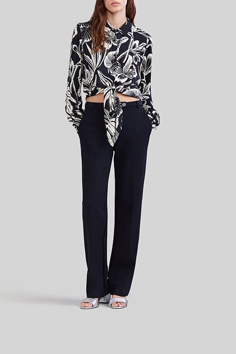 BLACK SHIRT WITH TROPICAL PRINT 3