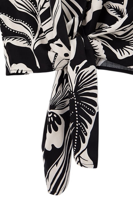 BLACK SHIRT WITH TROPICAL PRINT 7